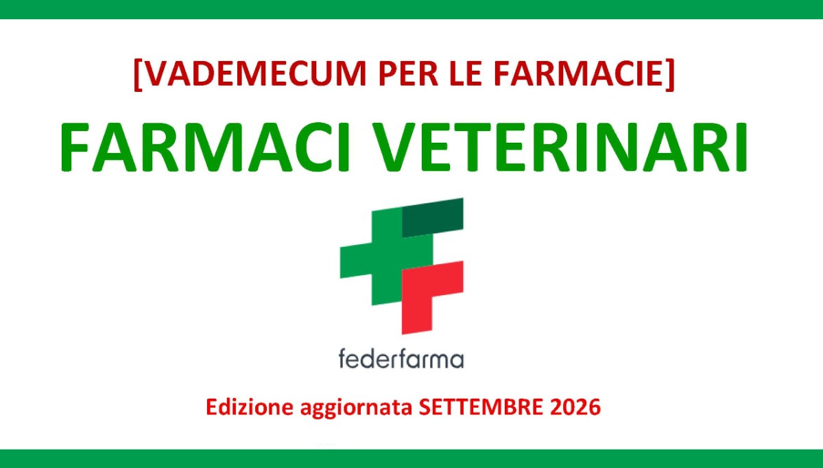Farmaci veterinari, disponibile aggiornamento del Vademecum di Federfarma