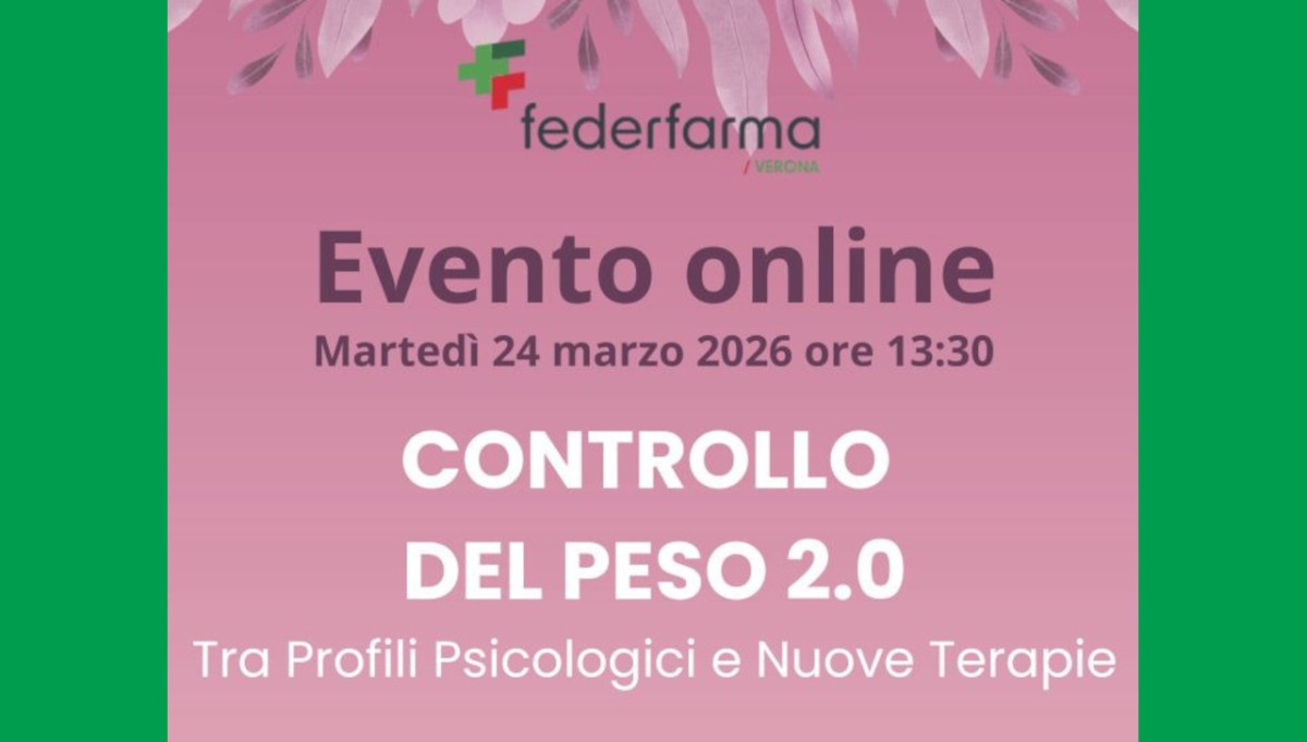 Controllo del peso, webinar su profili psicologici e nuove terapie: farmacia presidio di consulenza